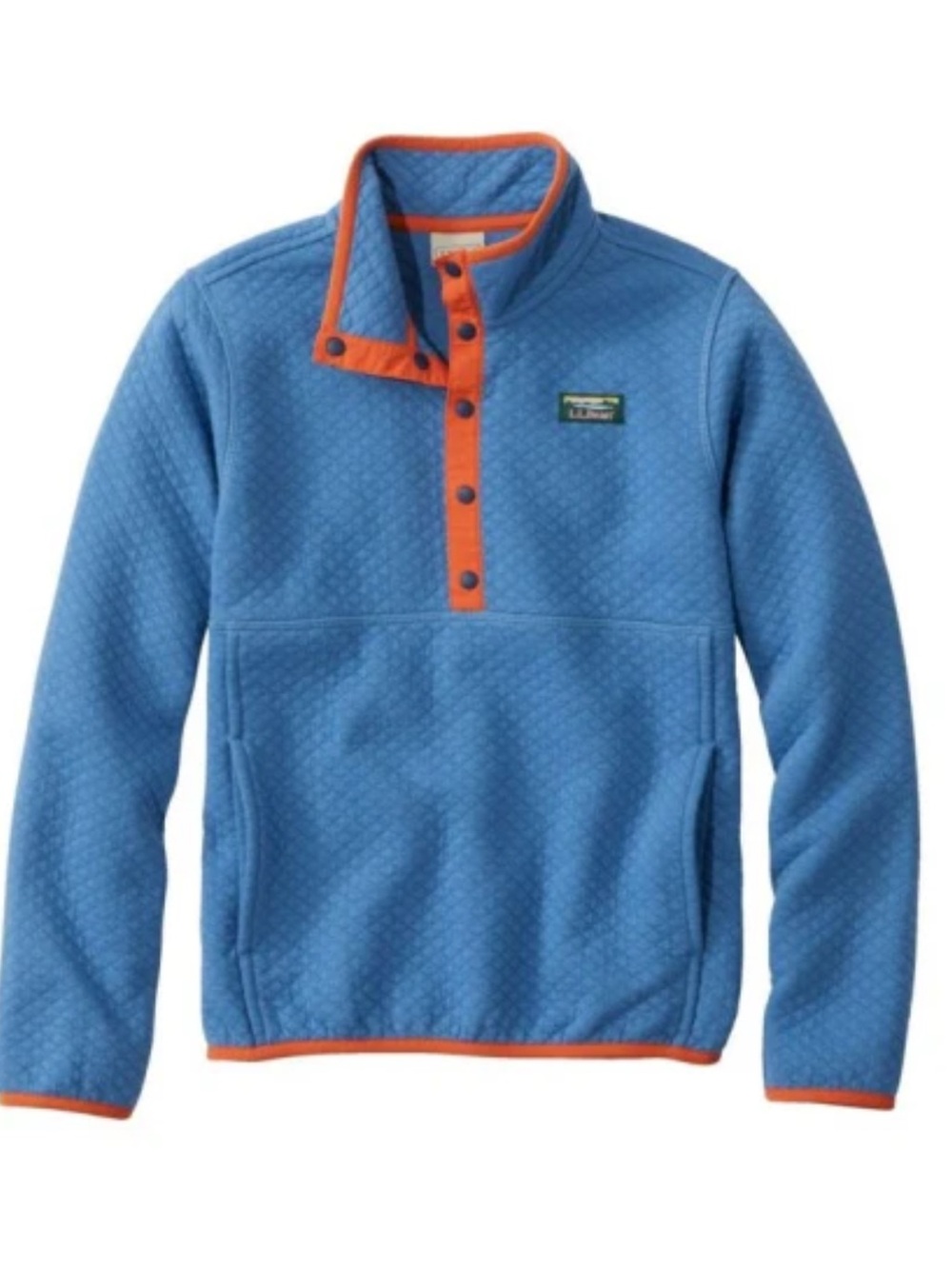 L.L. Bean Quarter Snap Quilted Pullover - Kids L (14-16),  fits adult size small